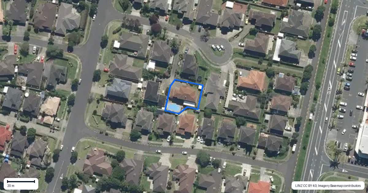 Property context map for 7 Glanmire Place, Flat Bush, Auckland