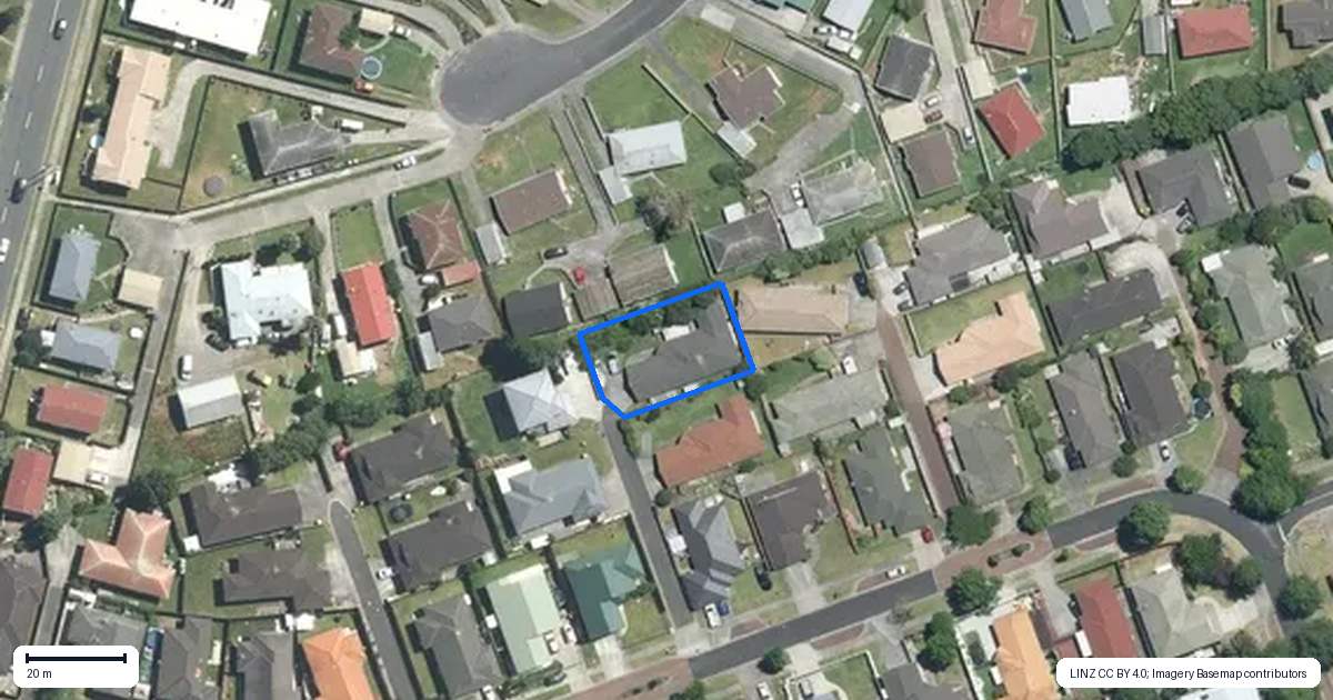 Property context map for 36 Milson Drive, Papakura