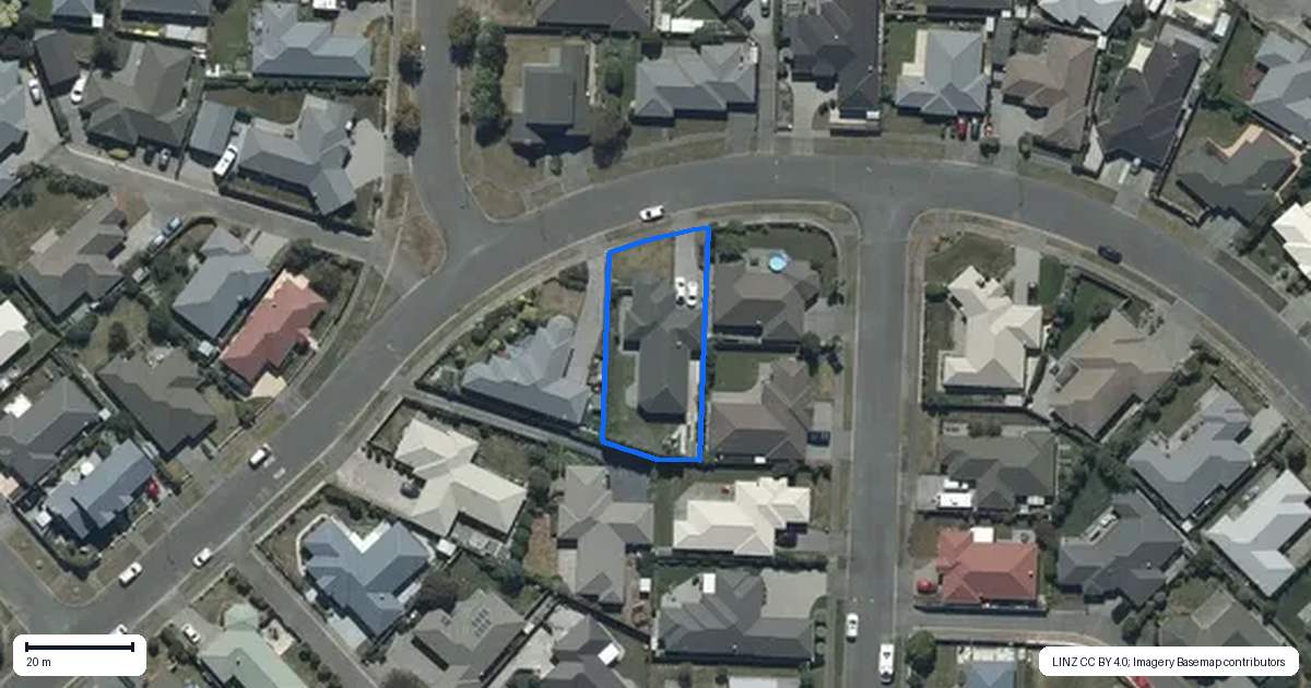 Property context map for 50 Awatea Gardens, Wigram, Christchurch