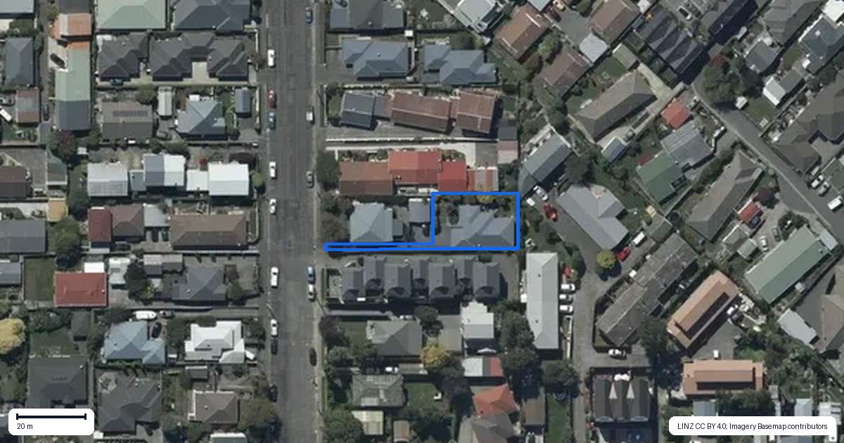 Property context map for 18A Seddon Street, Sydenham, Christchurch