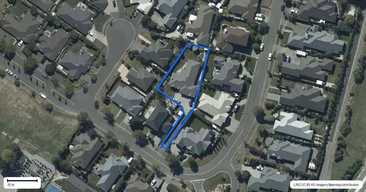 Property context map for 35 Elmwood Drive, Prebbleton