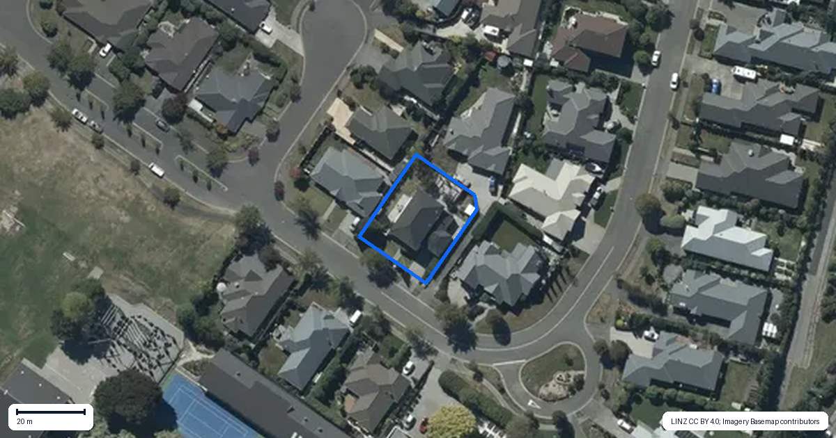 Property context map for 33 Elmwood Drive, Prebbleton