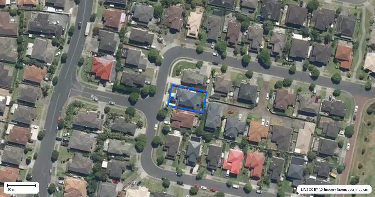 Property context map for 1 Coachman Drive, Flat Bush, Auckland