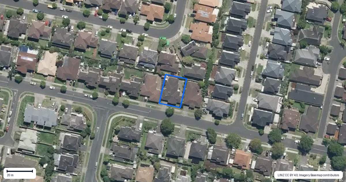 Property context map for 76 Baverstock Road, Flat Bush, Auckland