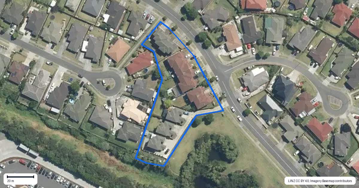 Property context map for 63 Naylors Drive, Mangere, Auckland