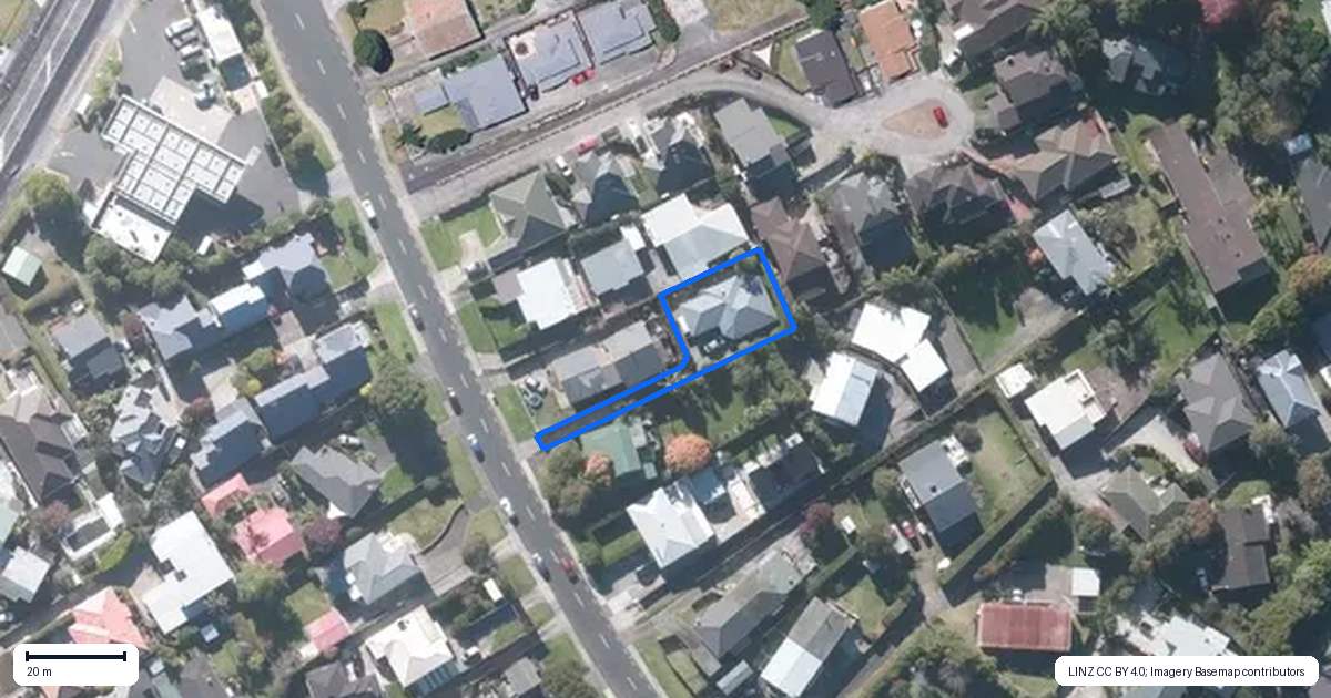 Property context map for 42A Nelson Street, Howick, Auckland