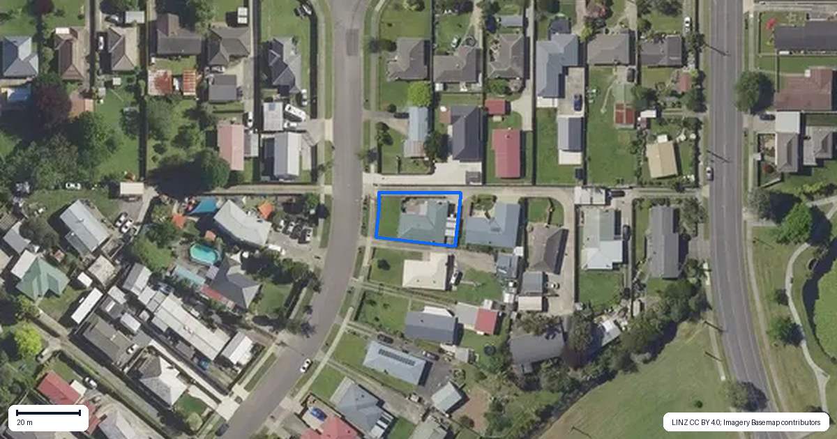 Property context map for 5 Lord Cobham Avenue, Whakatane