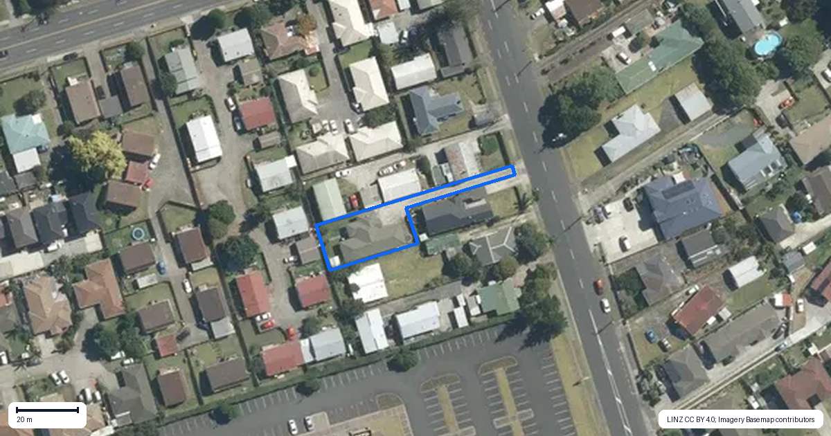 Property context map for 5A Robertson Road, Favona, Auckland
