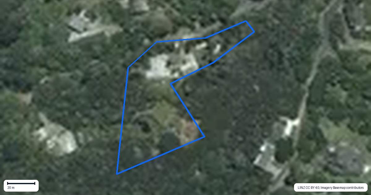 Property context map for 56 Rewa Rewa Valley, Tairua