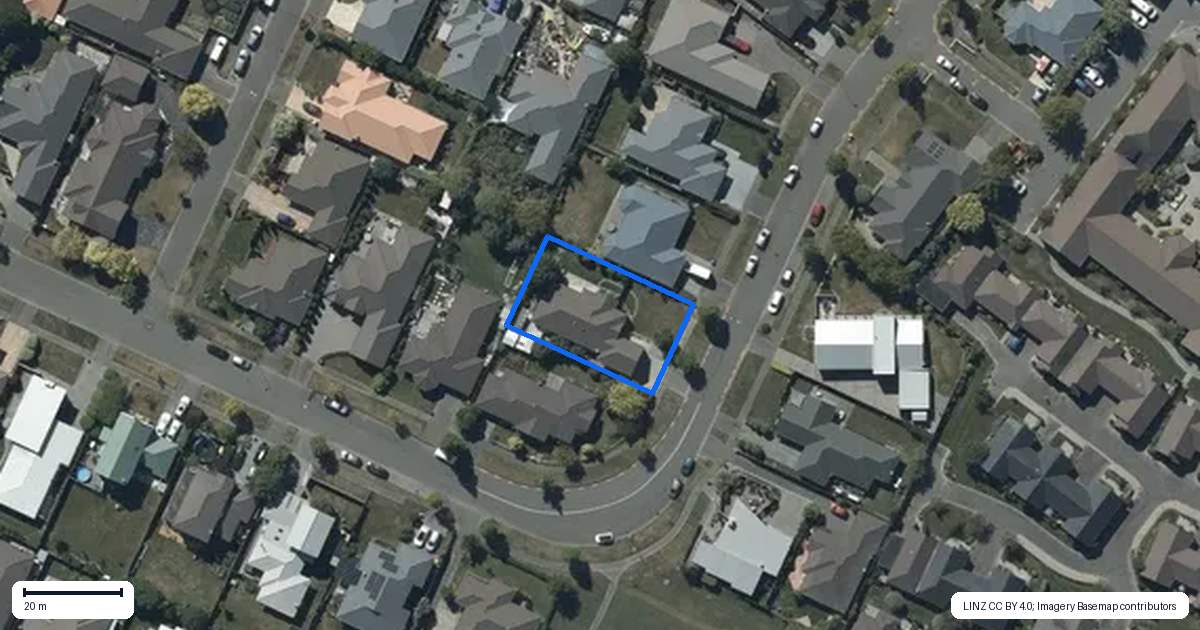 Property context map for 44 Bibiana Street, Aidanfield, Christchurch