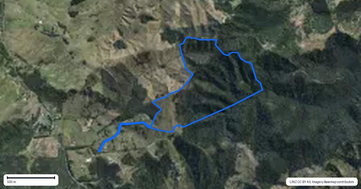 Property context map for 210G Monowai Road, Wainui