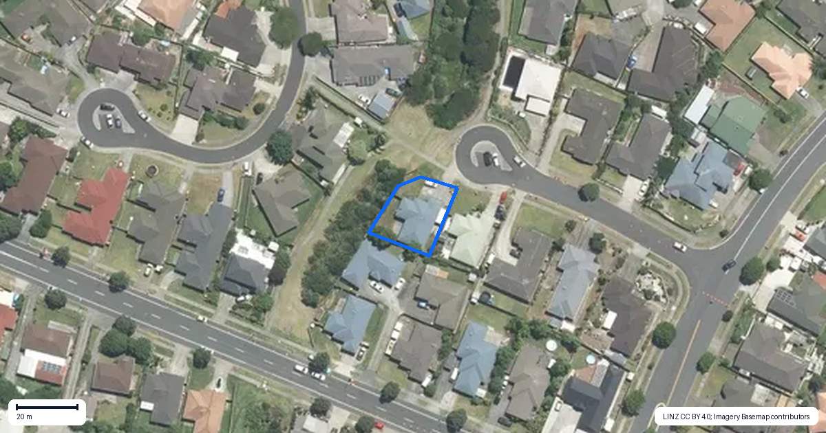 Property context map for 10B Falcarragh Crescent, Flat Bush, Auckland