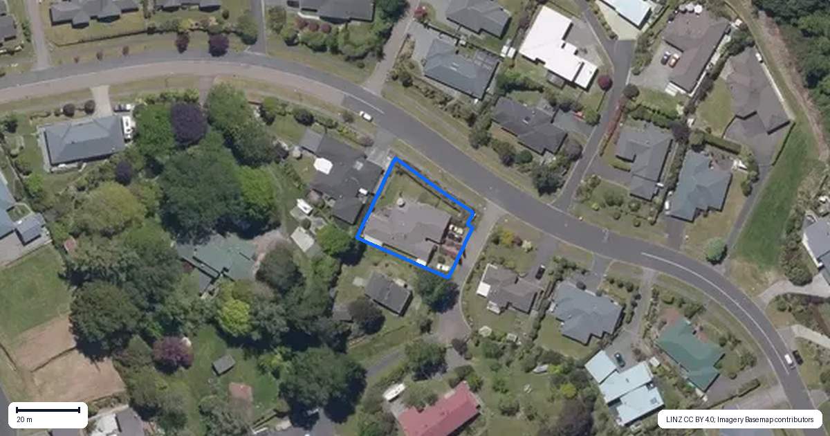 Property context map for 1 Warren Fisher Grove, Rangatira Park, Taupo