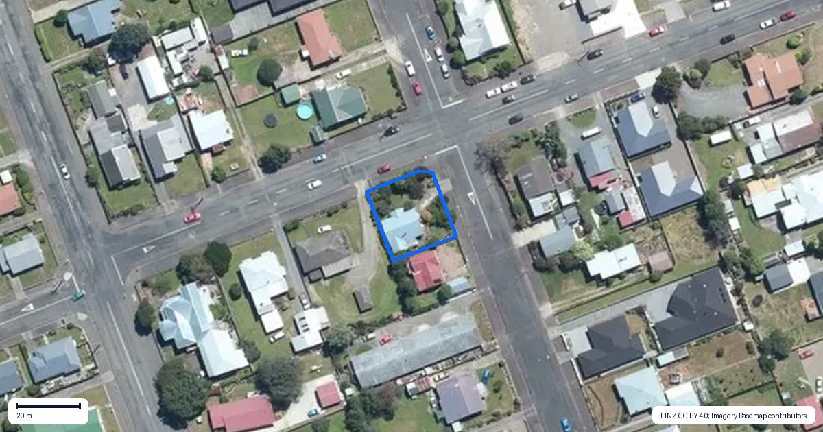 Property context map for 6 Waterloo Street, Dannevirke
