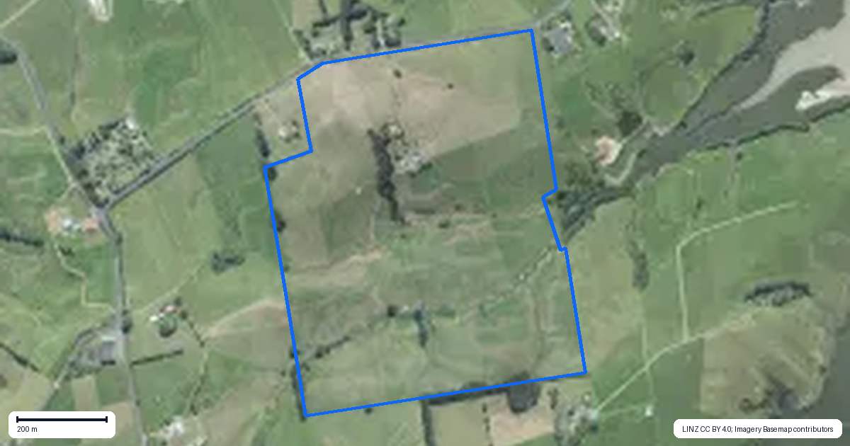 Property context map for 278 Te Toro Road, Pollok