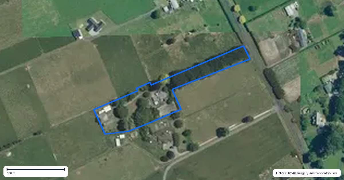Property context map for 107 Horrell Road, Morrinsville