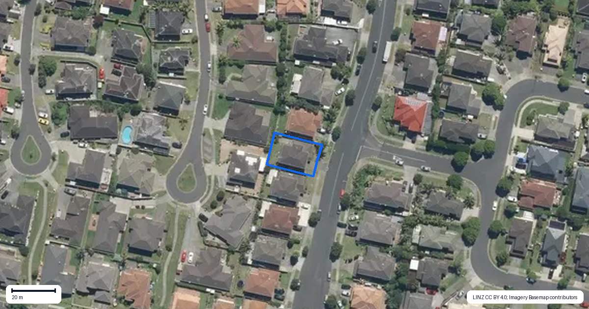 Property context map for 135 Middlefield Drive, Flat Bush, Auckland