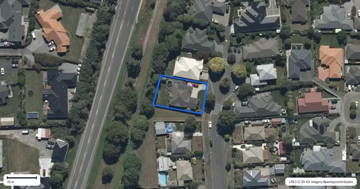 Property context map for 55 Clearbrook Street, Shirley, Christchurch