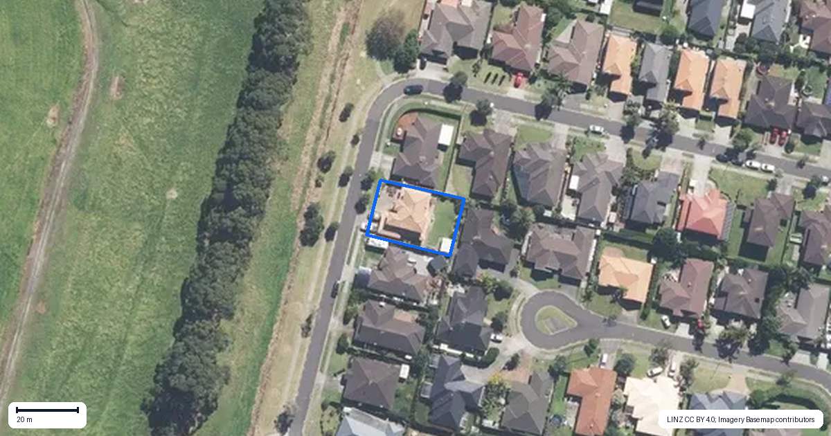 Property context map for 26 Franshell Crescent, East Tamaki, Auckland