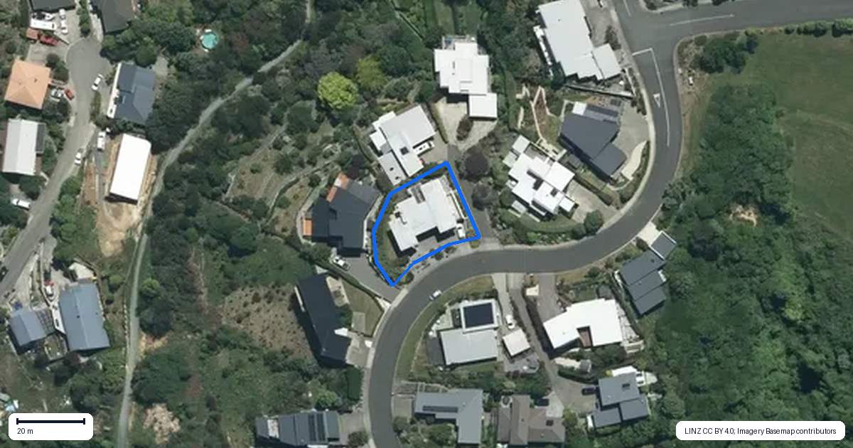 Property context map for 9 Heemskerck Place, Britannia Heights, Nelson