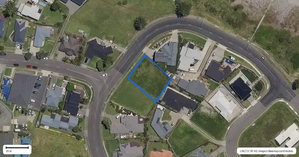 Property context map for 2 Pacific Parade, Coastlands, Whakatane