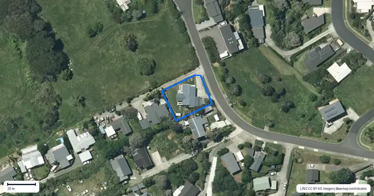 Property context map for 12A Primrose Street, Raglan