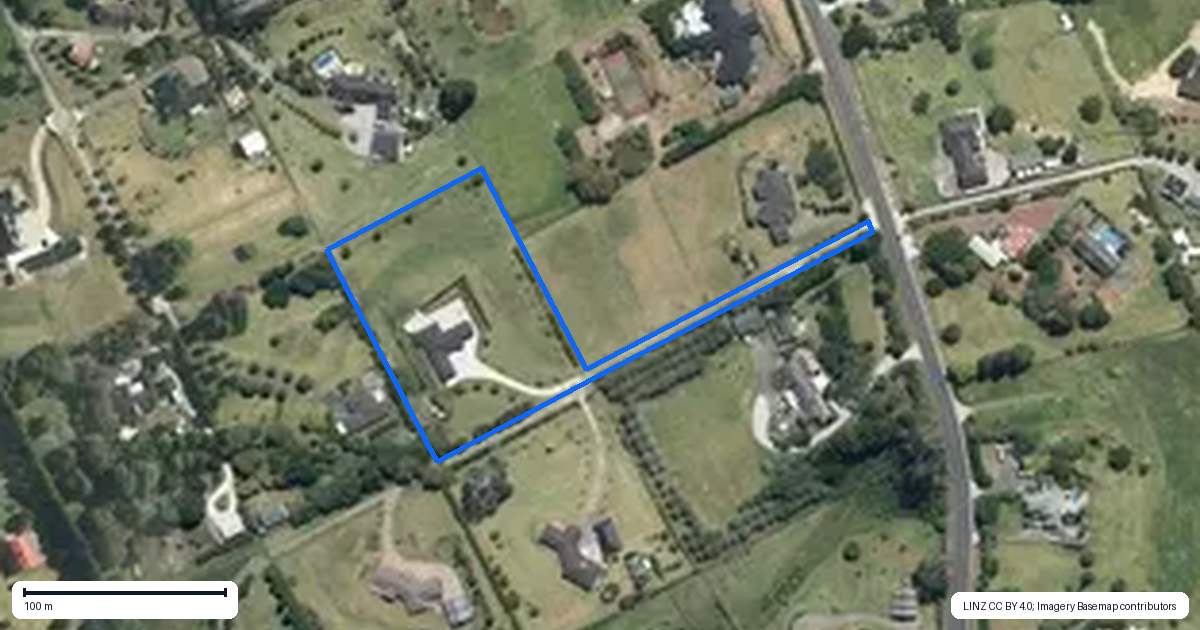 Property context map for 289 Old North Road, Kumeu