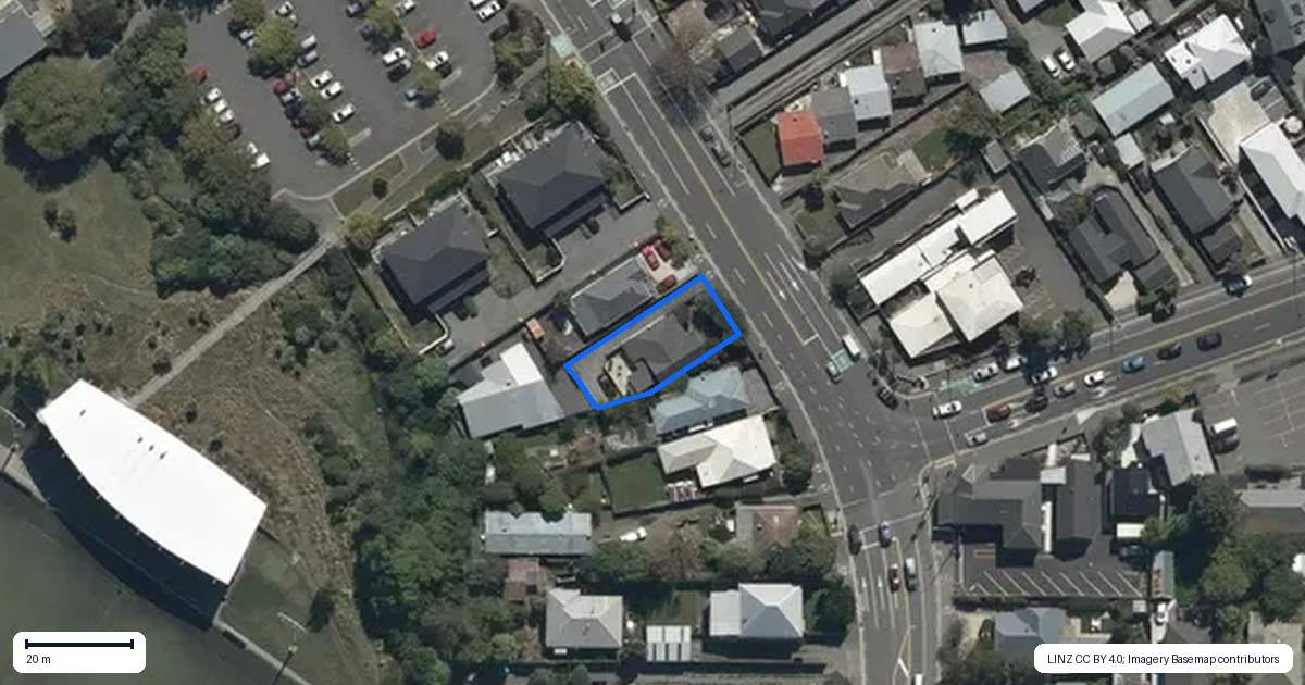 Property context map for 107 Cranford Street, St Albans, Christchurch