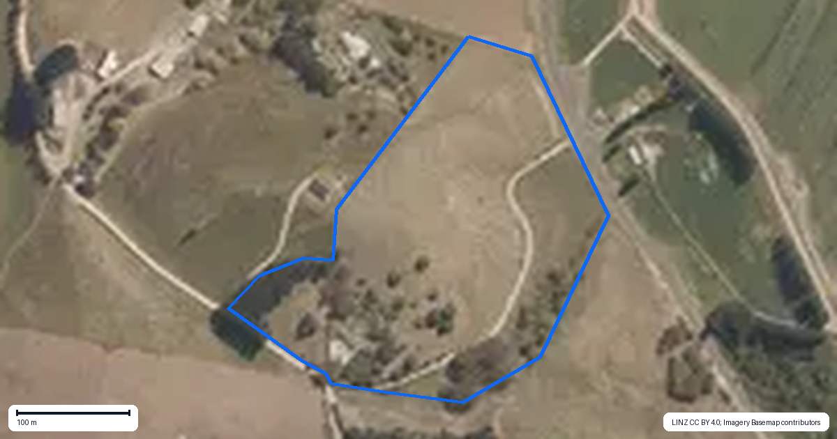 Property context map for 82 Te Aute Trust Road, Poukawa