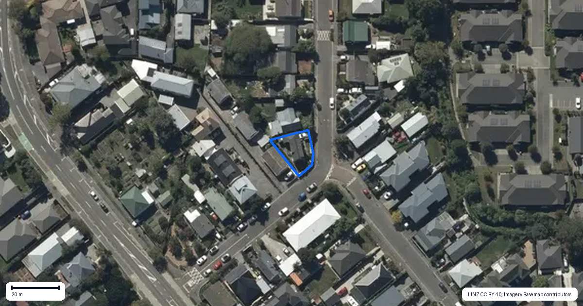 Property context map for 1 Scott Street, Sydenham, Christchurch