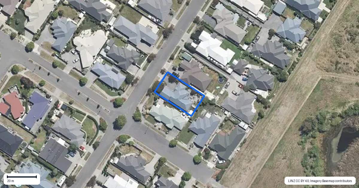 Property context map for 2 Fergus Street, Kaiapoi