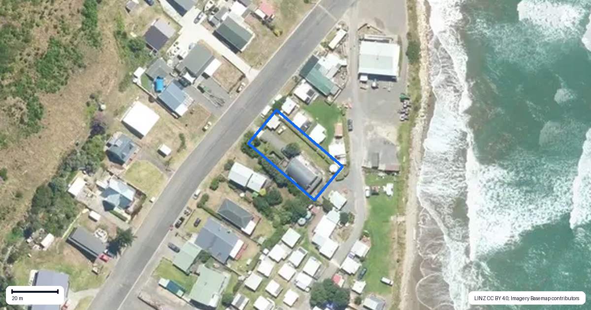 Property context map for 61 Akitio Esplanade, Akitio, Pongaroa