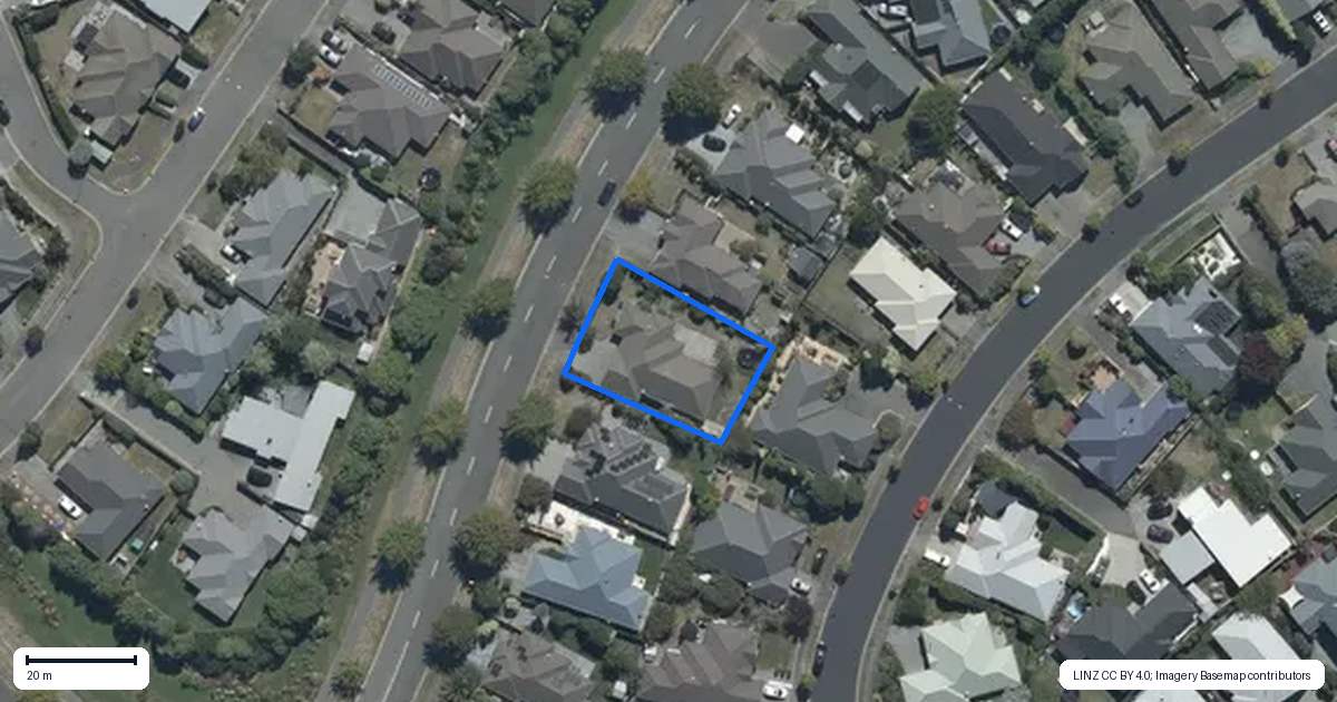 Property context map for 58 Rothesay Road, Parklands, Christchurch