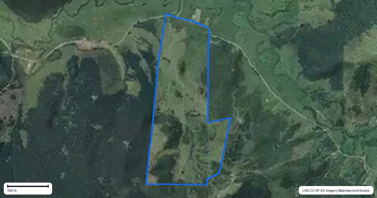 Property context map for 1433 Horeke Road, Horeke, Okaihau