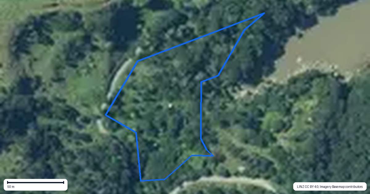Property context map for 505 Te Akau Wharf Road, Te Akau, Ngaruawahia