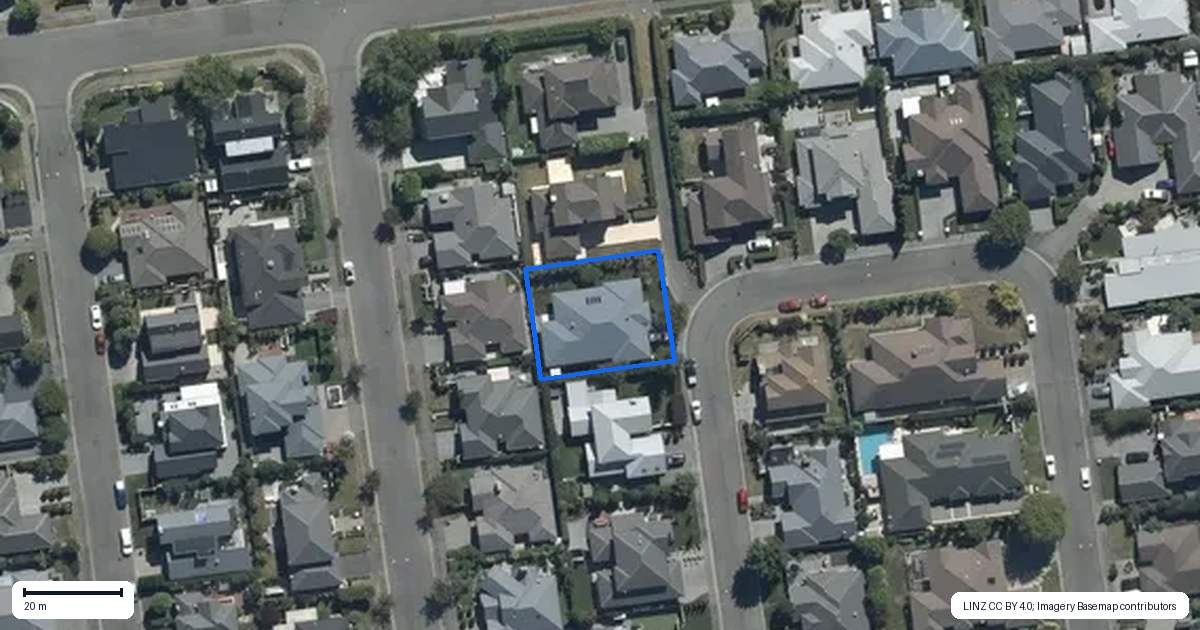 Property context map for 23 Applefield Court, Northwood, Christchurch