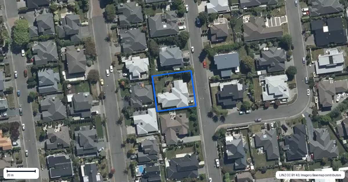 Property context map for 7 Applefield Court, Northwood, Christchurch