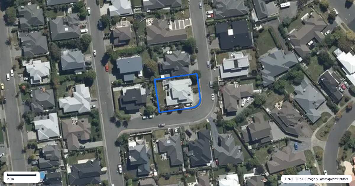 Property context map for 36 Applefield Court, Northwood, Christchurch