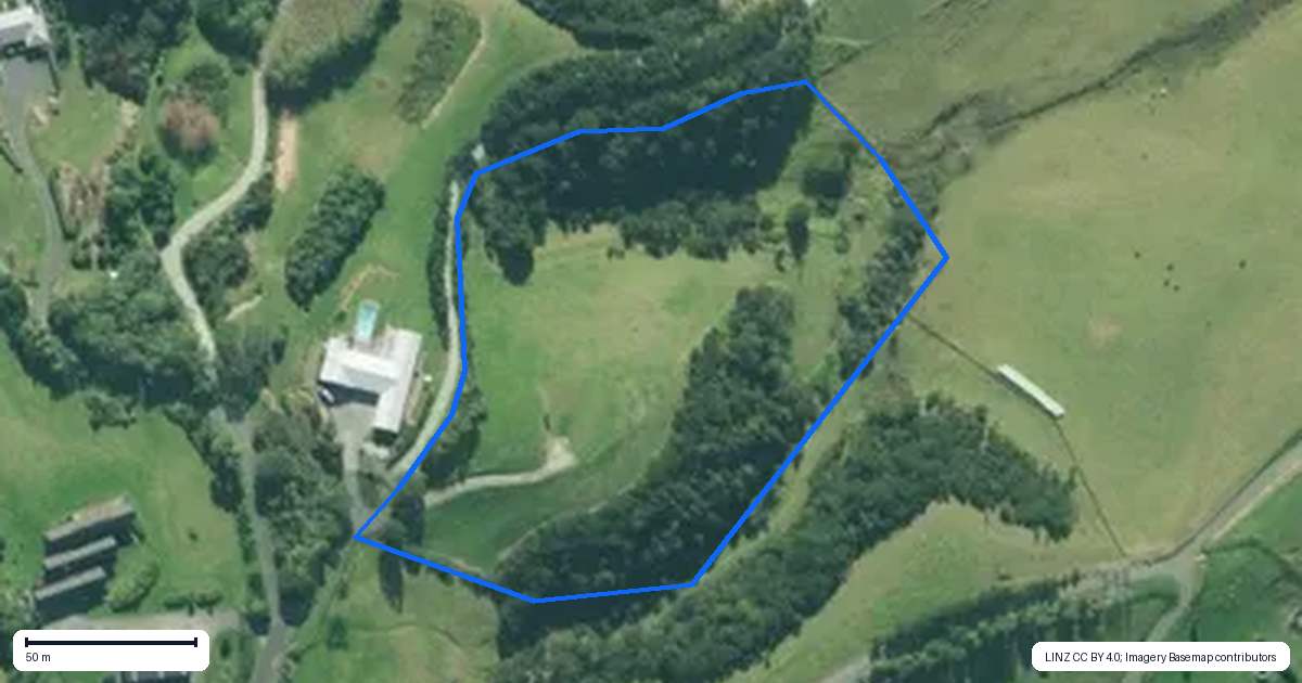 Property context map for 10 Rua Road, Mangawhai