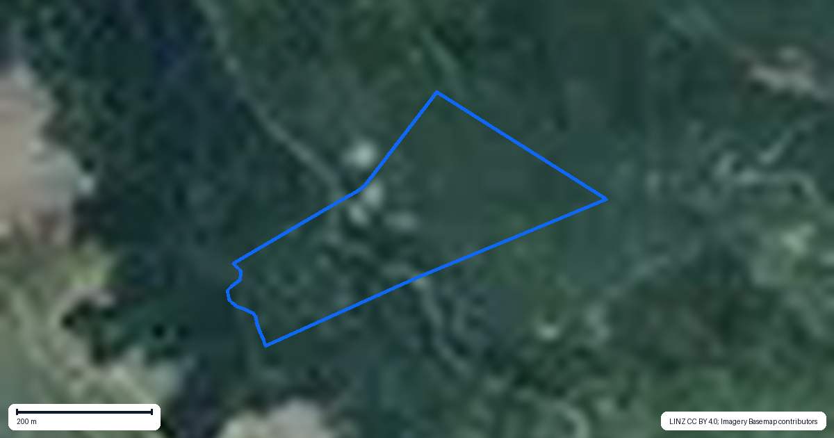 Property context map for 192 Horongaherehere Row, Te Rerenga, Coromandel
