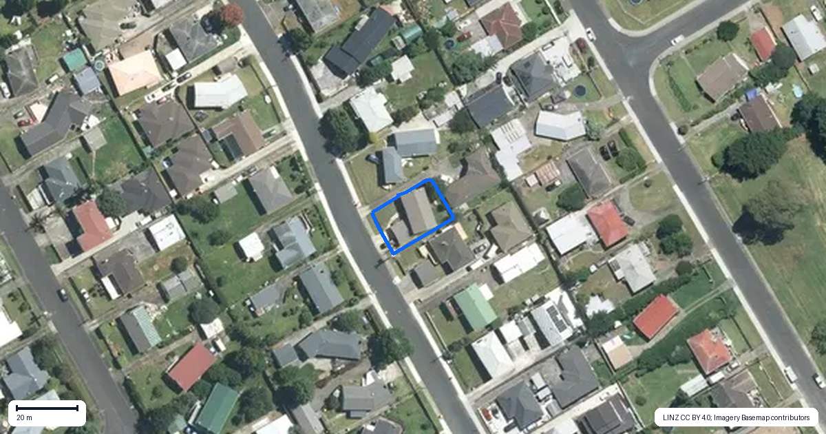 Property context map for 38 Orion Street, Papakura