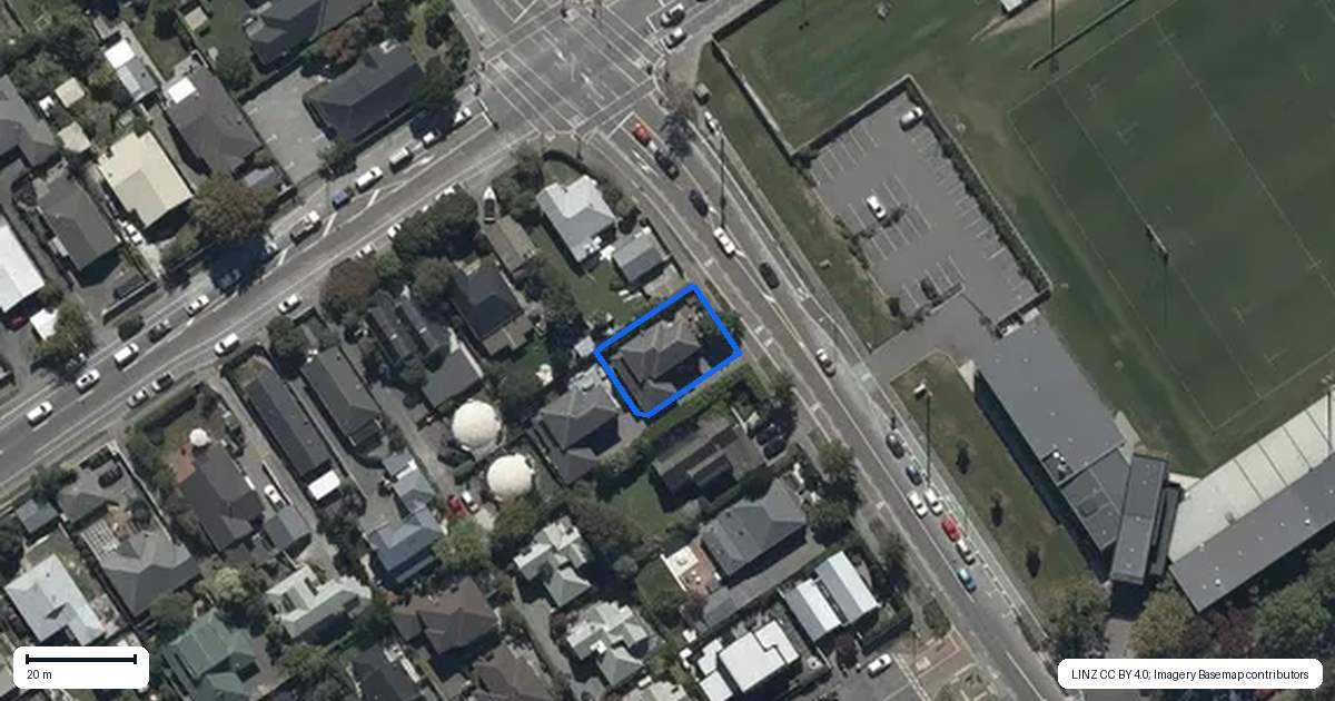 Property context map for 87 Rutland Street, St Albans, Christchurch