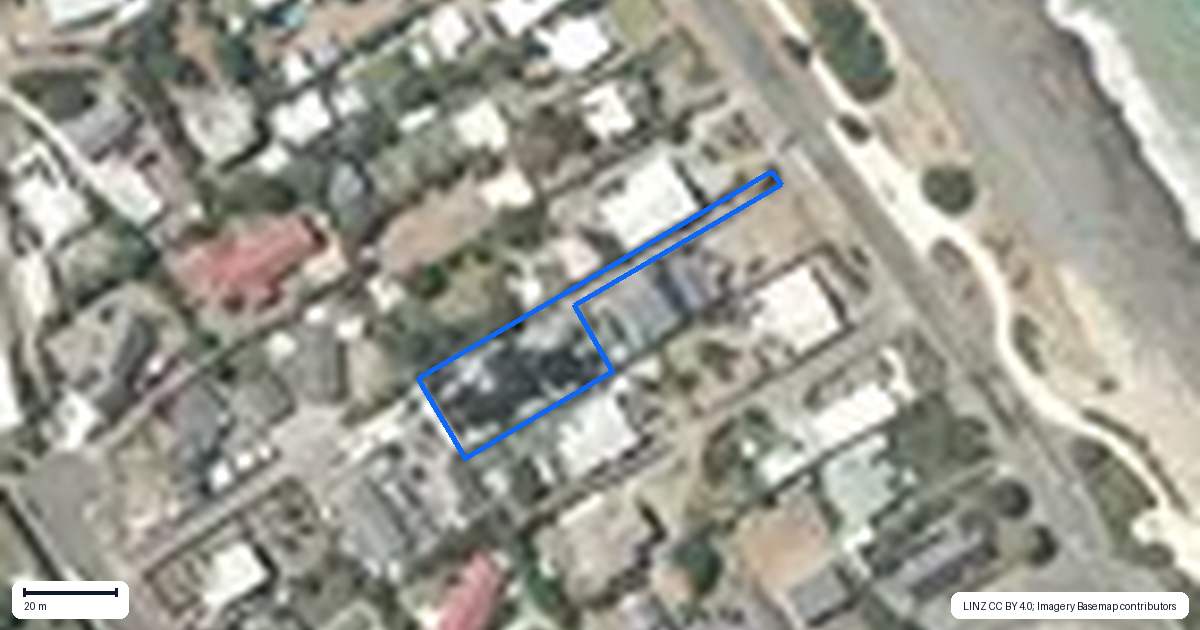 Property context map for 154A Beach Road, Haumoana