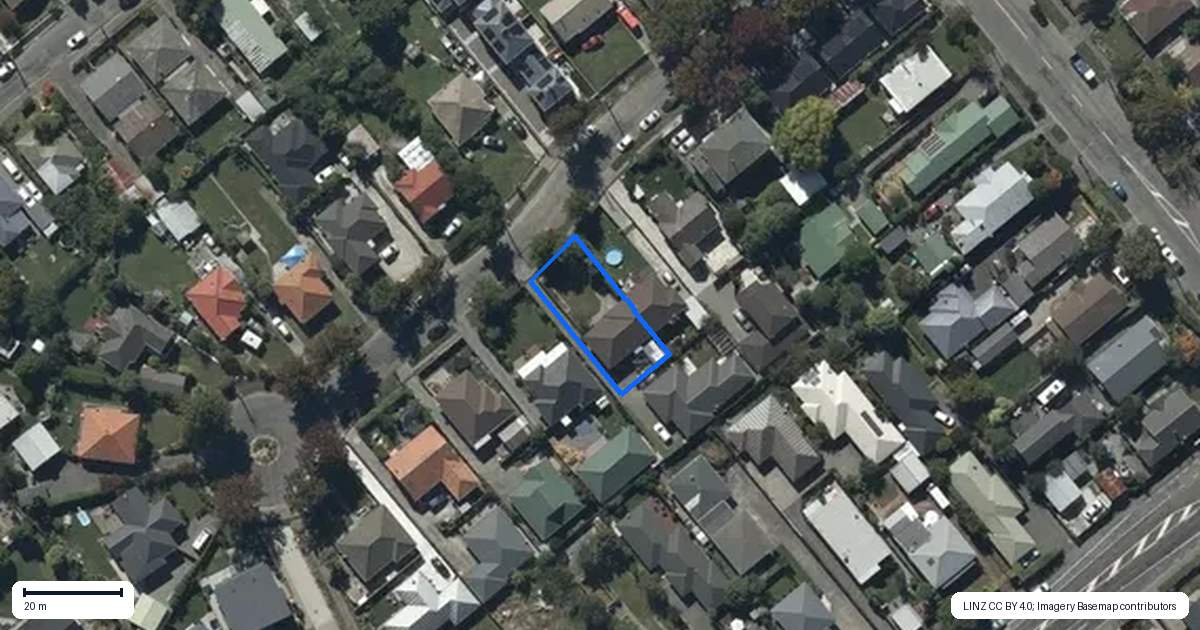 Property context map for 14 Dobson Street, Spreydon, Christchurch