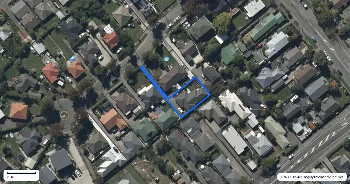 Property context map for 14A Dobson Street, Spreydon, Christchurch