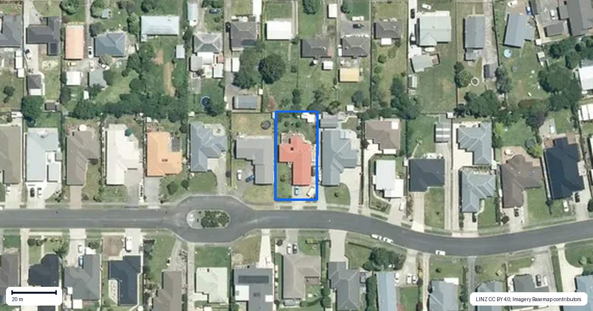 Property context map for 16 Benner Drive, Ngatea