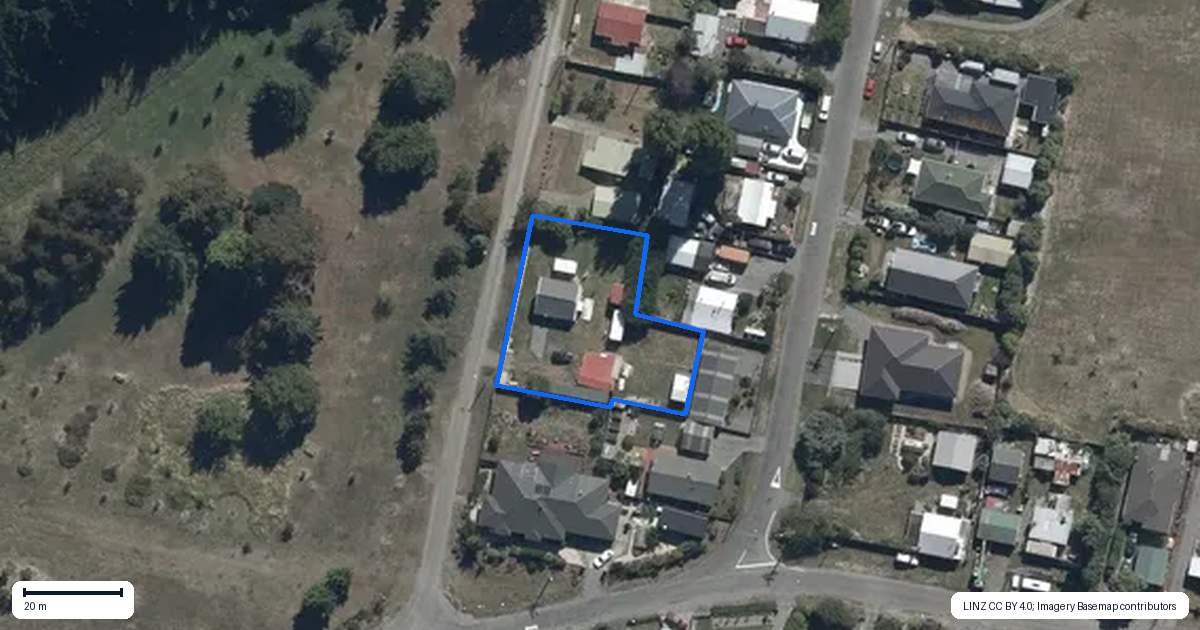 Property context map for 159 Riverlea Estate Drive, Kainga, Christchurch