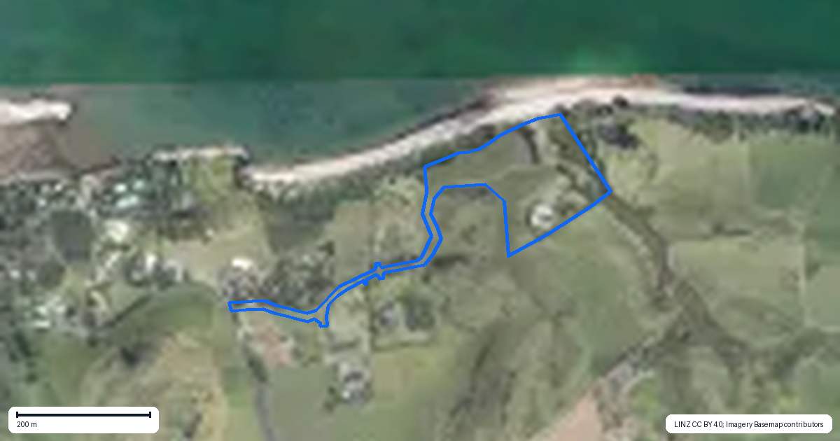 Property context map for 202G Big Bay Road, Manukau Heads, Awhitu