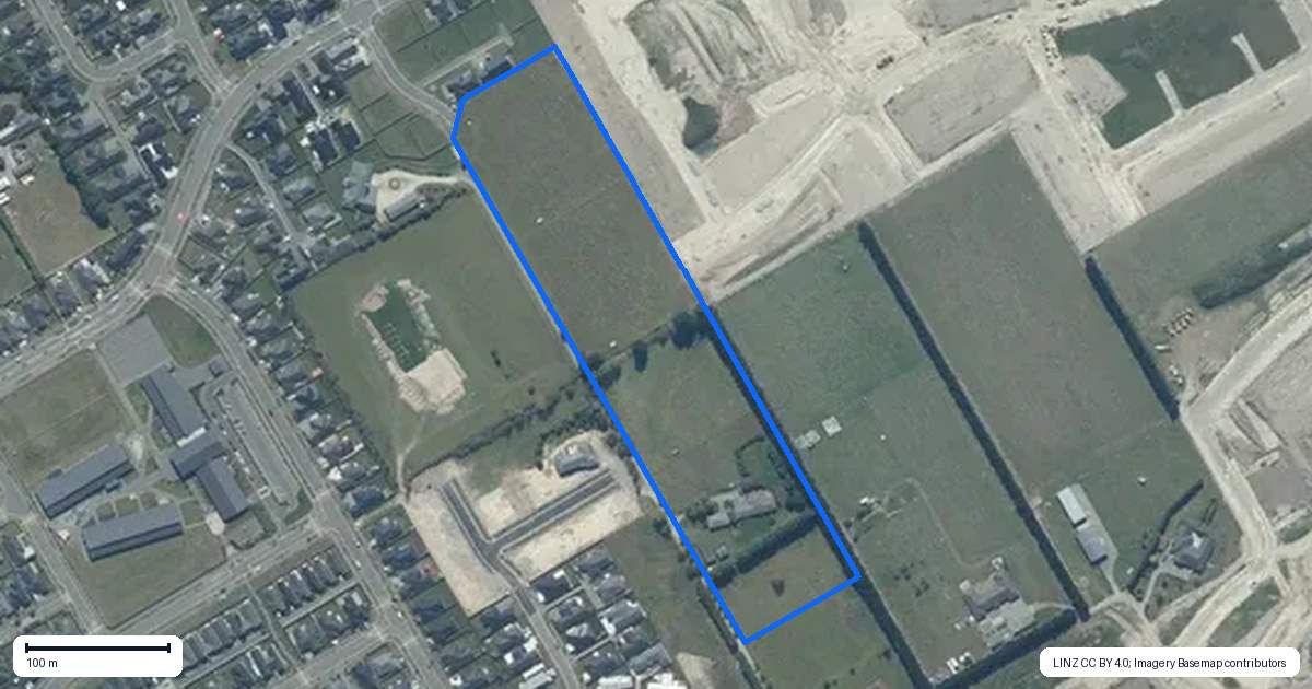 Property context map for 27 Boyce Drive, Rolleston