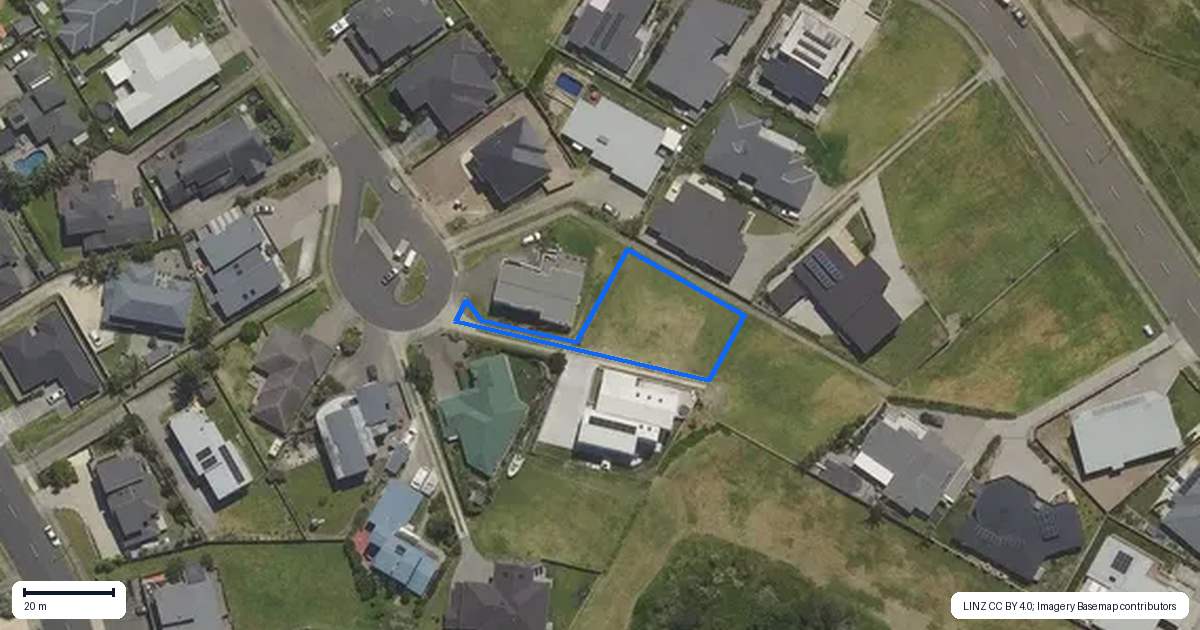 Property context map for 17 Anchorage Grove, Coastlands, Whakatane